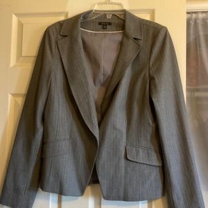 Gray pinstripe blazer fully lined